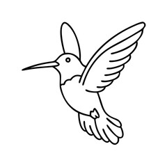 hummingbird icon, hummingbird line art - simple line art of hummingbird, perfect for hummingbird logos and icons