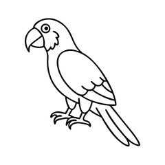 parrot icon, parrot line art - simple line art of parrot, perfect for parrot logos and icons