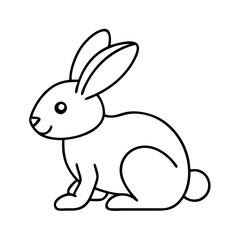 Obraz premium rabbit icon, rabbit line art - simple line art of rabbit, perfect for rabbit logos and icons