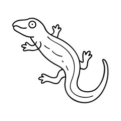 salamander icon, salamander line art - simple line art of salamander, perfect for salamander logos and icons