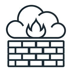 Icono de firewall para plataforma en la nube