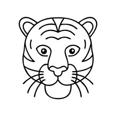 tiger icon, tiger line art - simple line art of tiger, perfect for tiger logos and icons