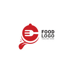 Fun smile spoon and fork logo for food business restaurant