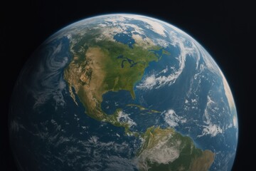 Earth from space view
