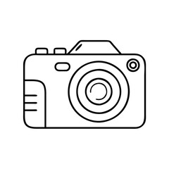digital camera icon, digital camera line art - simple line art of digital camera, perfect for digital camera logos and icons