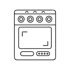 electric stove icon, electric stove line art - simple line art of electric stove, perfect for electric stove logos and icons