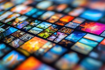 Collection of diverse images and videos montage