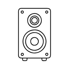 subwoofer icon, subwoofer line art - simple line art of subwoofer, perfect for subwoofer logos and icons