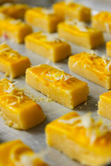 Kastengel cookies dough before baking. Dutch influenced-Indonesian cheese cookies. Popular during Eid Al Fitr in Indonesia.