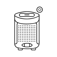 air purifier icon, air purifier line art - simple line art of air purifier, perfect for air purifier logos and icons