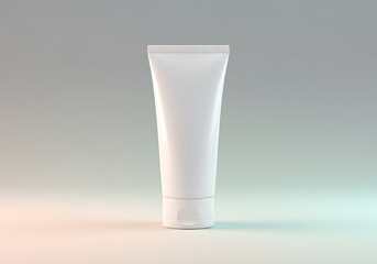 White cosmetic tube mockup for cream lotion gel skincare product design