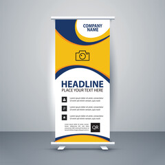 Obraz premium Business roll up display standee for presentation purpose