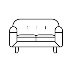 couch icon, couch line art - simple line art of couch, perfect for couch logos and icons