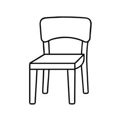 dining chair icon, dining chair line art - simple line art of dining chair, perfect for dining chair logos and icons