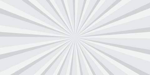 Abstract white and gray retro with sunburst pattern design. Vintage sunrays illustration swirl grunge spiral line. sun beam vector banner design and comic burst gradient concept pattern.