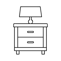 nightstand icon, nightstand line art - simple line art of nightstand, perfect for nightstand logos and icons