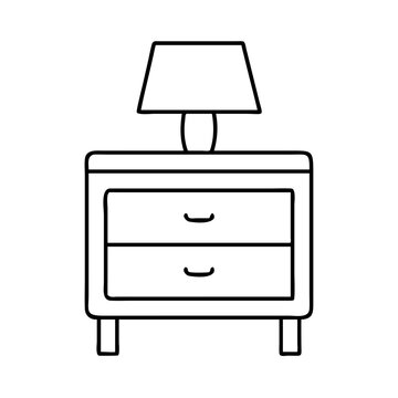 recommend clip art: nightstand icon, nightstand line art - simple line art of nightstand, perfect for nightstand logos and icons