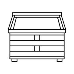 outdoor storage box icon, outdoor storage box line art - simple line art of outdoor storage box, perfect for outdoor storage box logos and icons