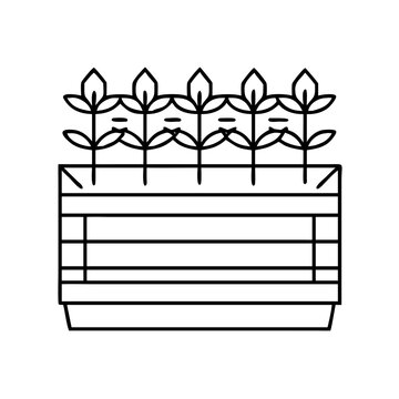 recommend clip art: planter box icon, planter box line art - simple line art of planter box, perfect for planter box logos and icons