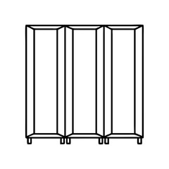 room divider icon, room divider line art - simple line art of room divider, perfect for room divider logos and icons