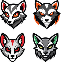 Obraz premium Genet head mascot logo design vector