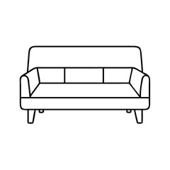 sofa bed icon, sofa bed line art - simple line art of sofa bed, perfect for sofa bed logos and icons