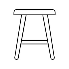 stool icon, stool line art - simple line art of stool, perfect for stool logos and icons