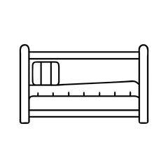 trundle bed icon, trundle bed line art - simple line art of trundle bed, perfect for trundle bed logos and icons