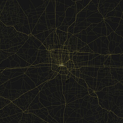 Columbus, Ohio, United States Road Map 