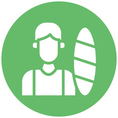 Person Surfing Vector Icon