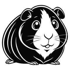 Vector Guinea Pig Silhouette Minimal Pet Art