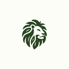 Nature leaf lion logo