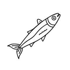 anchovy icon, anchovy line art - simple line art of anchovy, perfect for anchovy logos and icons