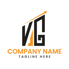 Fototapeta premium Minimalist Arrow Growth Logo Design