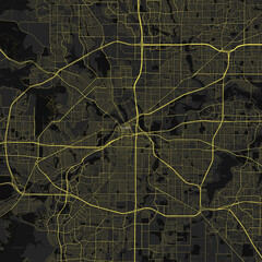 Fort Worth, Texas, United States Road Map 