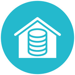 Obraz premium Data Warehouse Vector Icon