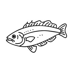 hake icon, hake line art - simple line art of hake, perfect for hake logos and icons