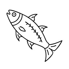 herring icon, herring line art - simple line art of herring, perfect for herring logos and icons