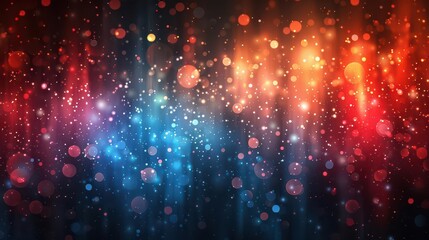 Obraz premium A vibrant abstract background featuring colorful bokeh lights and shimmering effects.