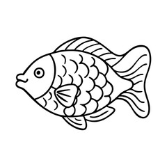 parrotfish icon, parrotfish line art - simple line art of parrotfish, perfect for parrotfish logos and icons