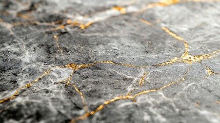 Obraz premium Gray marble with gold veins