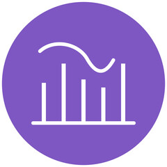 Bell Shaped Graph Vector Icon