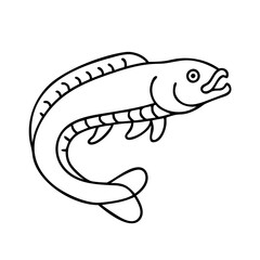 snakehead icon, snakehead line art - simple line art of snakehead, perfect for snakehead logos and icons