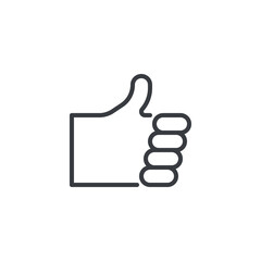 Like finger line icon