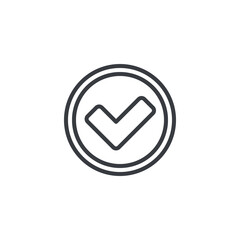 Verified mark line icon