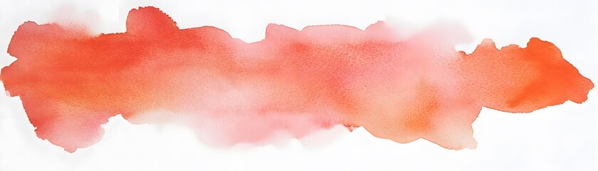 Obraz premium Colorful watercolor paint blending in warm shades on white paper