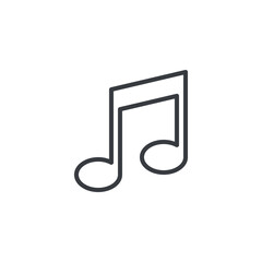Music note line icon