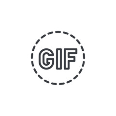 GIF line icon