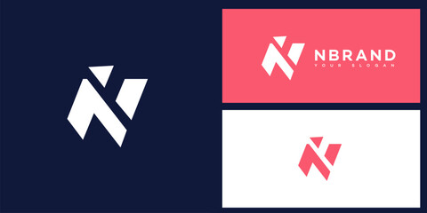Abstract Geometric N Letter Logo Design for Brand Identity