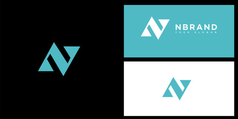 Modern Teal N Letter Logo Design for Brand Identity